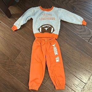 Toddler Boys Texas Longhorns Football Sweatshirt and Sweatpants set